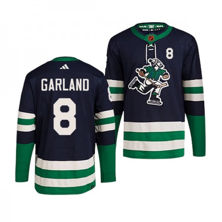 Vancouver Canucks tröja Conor Garland 8 Adidas 2022-23 Navy Reverse Retro 2.0 Authentic - NHL Tröjor Herr